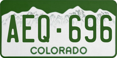 CO license plate AEQ696