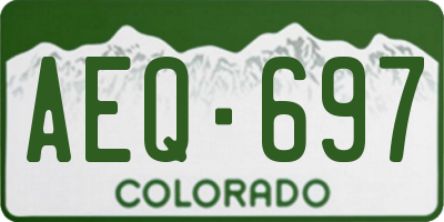 CO license plate AEQ697