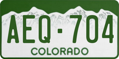 CO license plate AEQ704