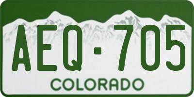 CO license plate AEQ705