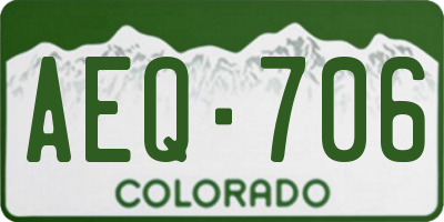 CO license plate AEQ706