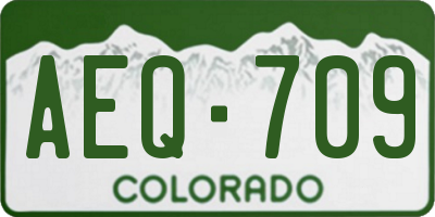 CO license plate AEQ709