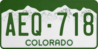 CO license plate AEQ718