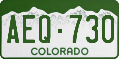 CO license plate AEQ730