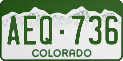 CO license plate AEQ736