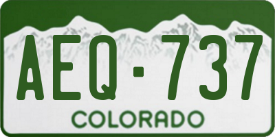 CO license plate AEQ737