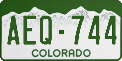 CO license plate AEQ744