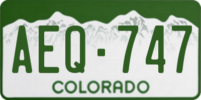 CO license plate AEQ747