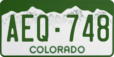 CO license plate AEQ748