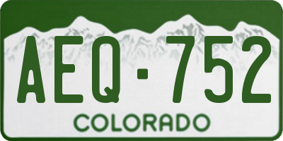 CO license plate AEQ752