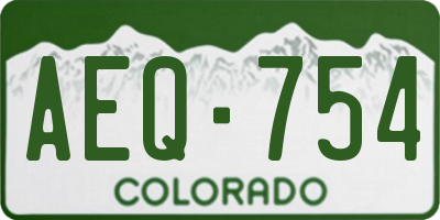 CO license plate AEQ754