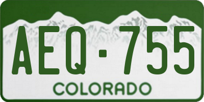 CO license plate AEQ755