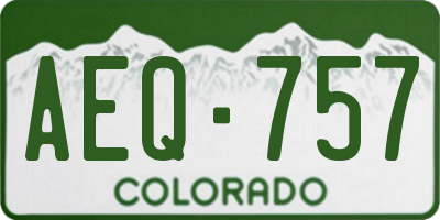CO license plate AEQ757
