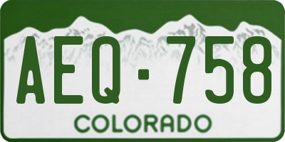 CO license plate AEQ758