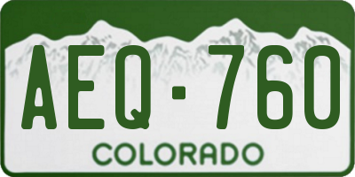CO license plate AEQ760