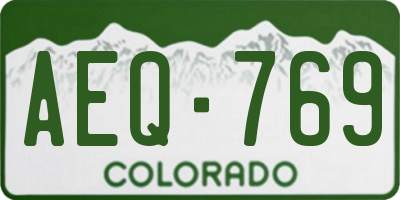 CO license plate AEQ769
