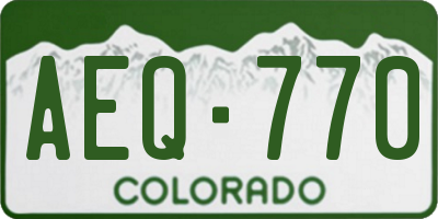 CO license plate AEQ770