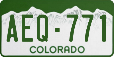 CO license plate AEQ771