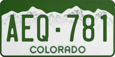 CO license plate AEQ781