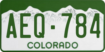 CO license plate AEQ784