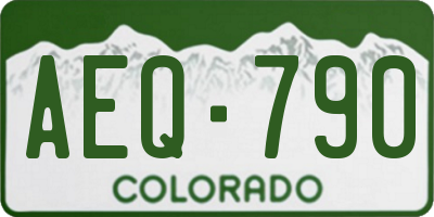 CO license plate AEQ790
