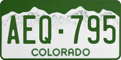 CO license plate AEQ795