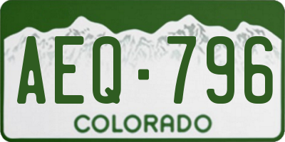 CO license plate AEQ796
