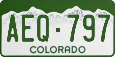 CO license plate AEQ797