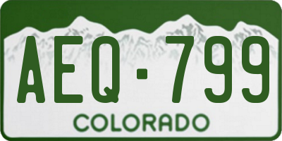CO license plate AEQ799