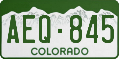 CO license plate AEQ845