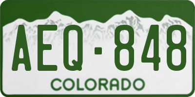 CO license plate AEQ848