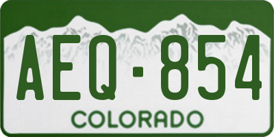 CO license plate AEQ854