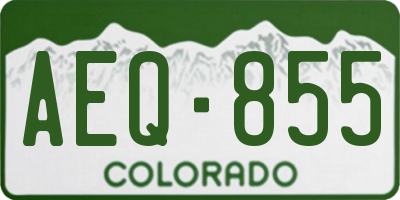CO license plate AEQ855