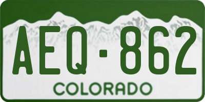 CO license plate AEQ862