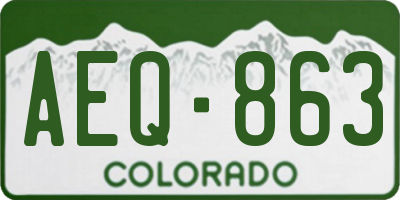 CO license plate AEQ863
