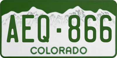 CO license plate AEQ866