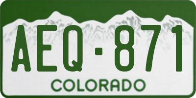 CO license plate AEQ871