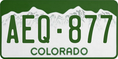 CO license plate AEQ877