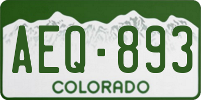 CO license plate AEQ893