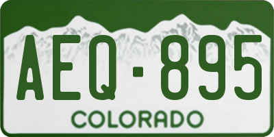 CO license plate AEQ895