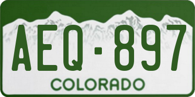 CO license plate AEQ897