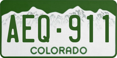 CO license plate AEQ911
