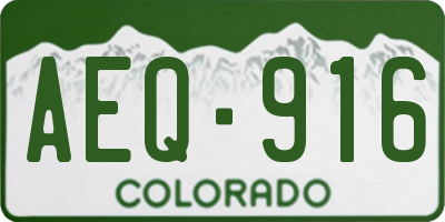 CO license plate AEQ916