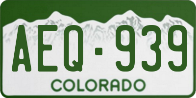 CO license plate AEQ939