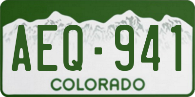 CO license plate AEQ941