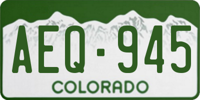 CO license plate AEQ945