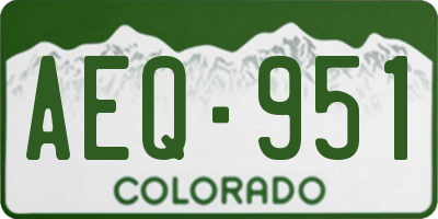 CO license plate AEQ951