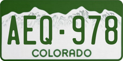 CO license plate AEQ978