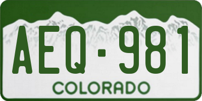 CO license plate AEQ981