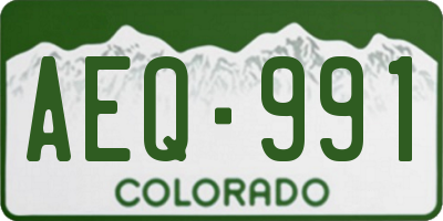 CO license plate AEQ991